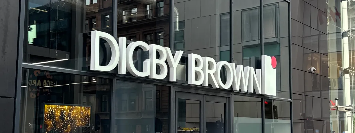 The Digby Brown office at 2 West Regent Street, Glasgow, seen from the street.